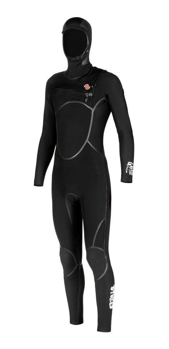 Traje Stoked Hombre De Surf G6 5/4/3mm Con Gorro Eco Negro-1