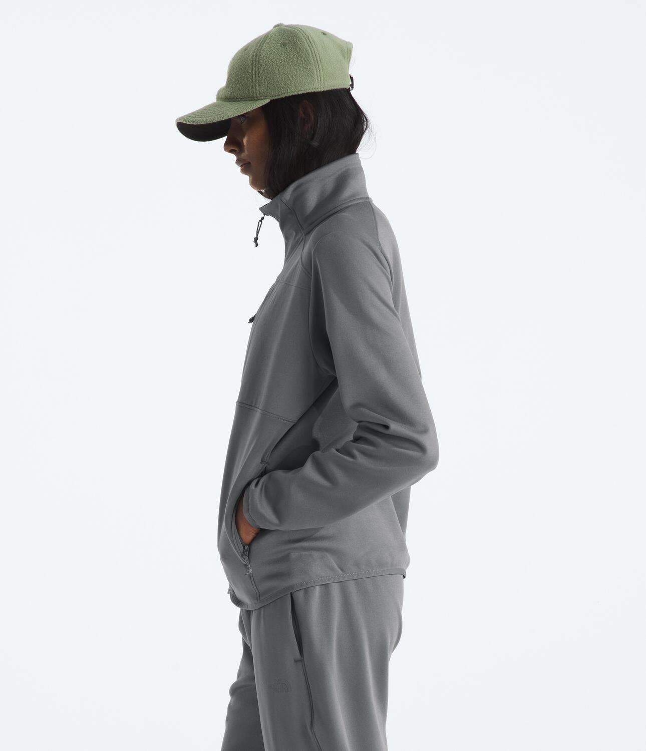 Chaqueta Tnf Performance Fleece Full Zip Jacket Mujer Gris-3