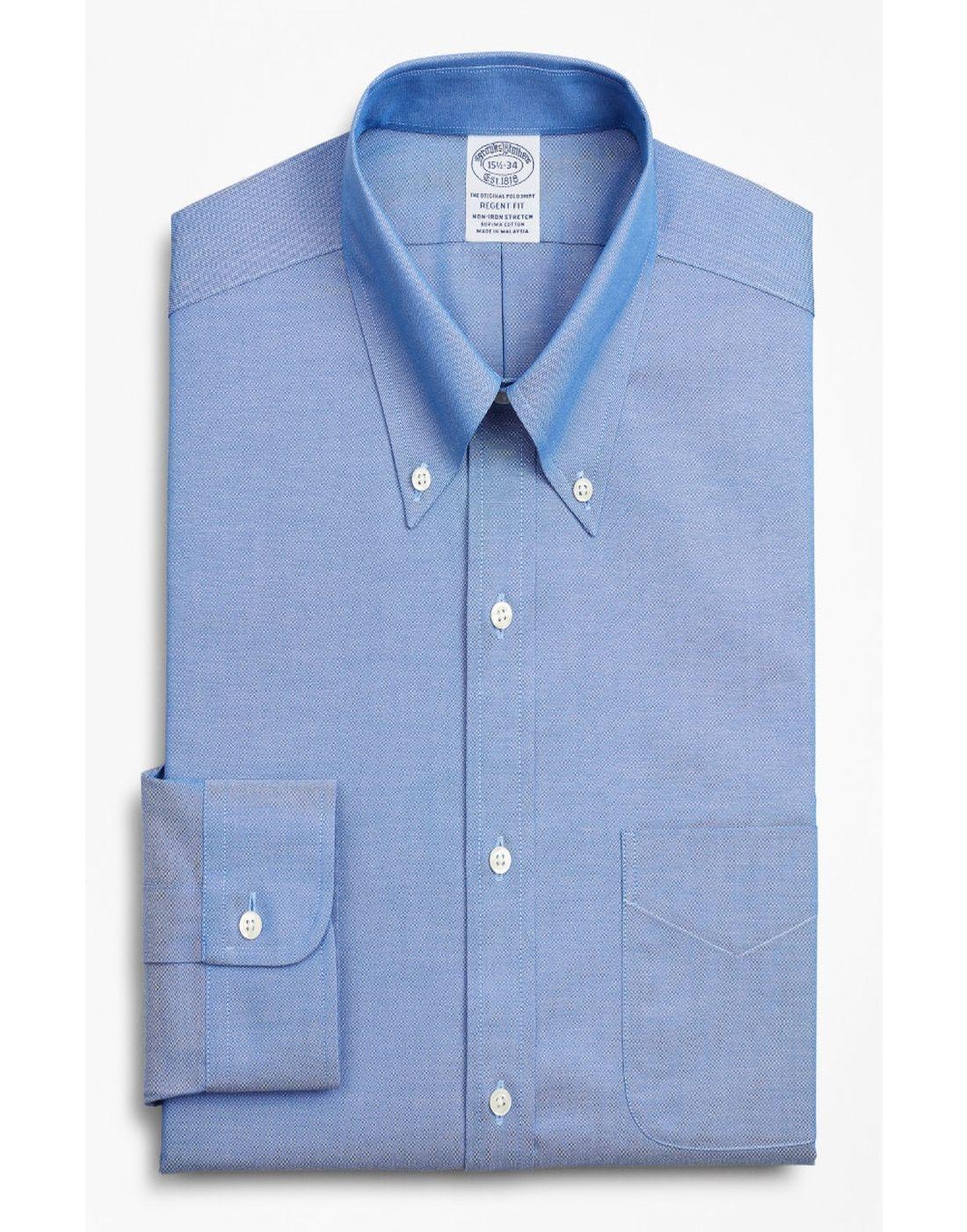 Camisa Brooks Brothers Hombre Ds Og Ni Sppt Pbd Rgnt Azul-2