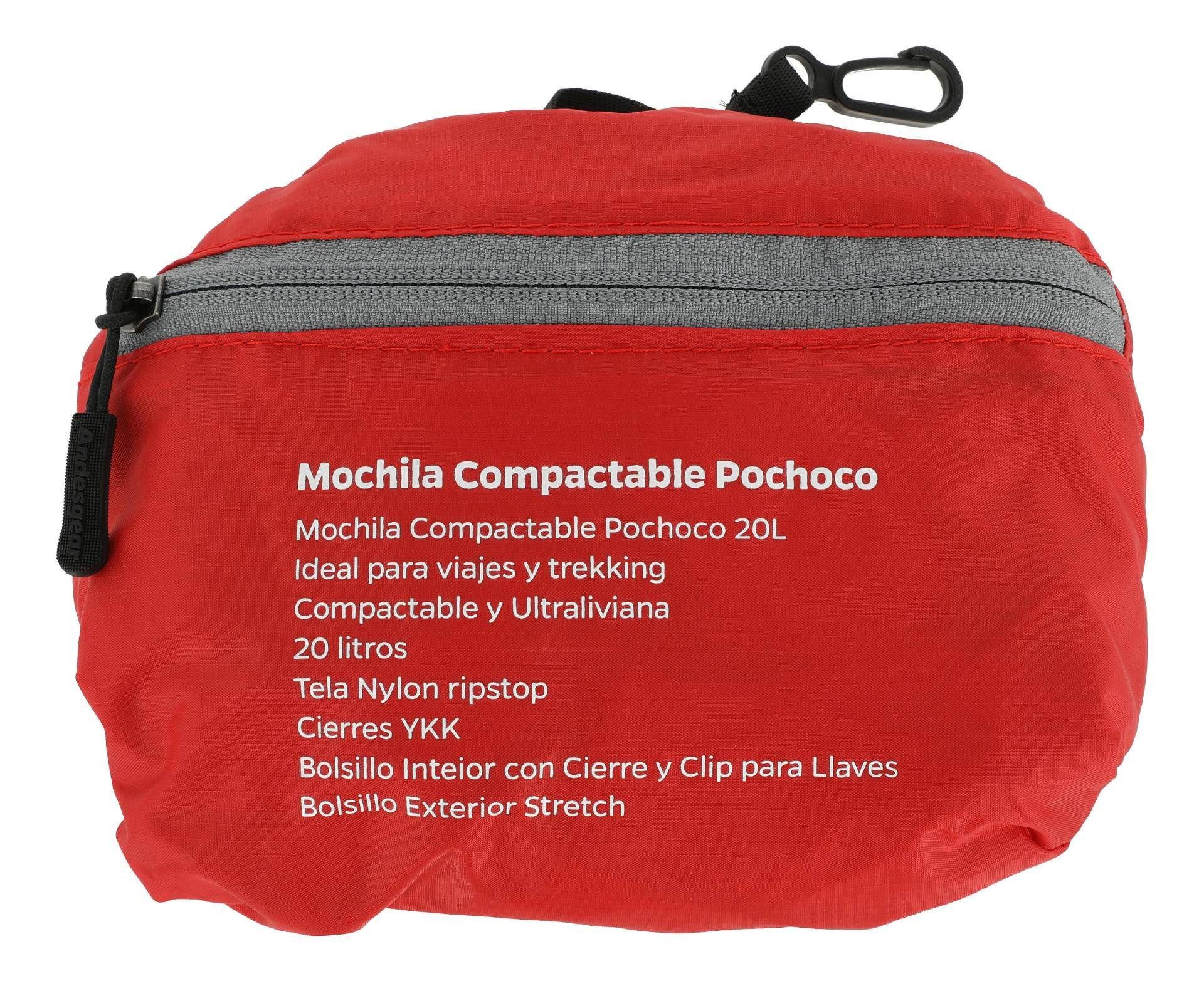Mochila Andesgear Unisex Compactable Pochoco 20 Rojo-1