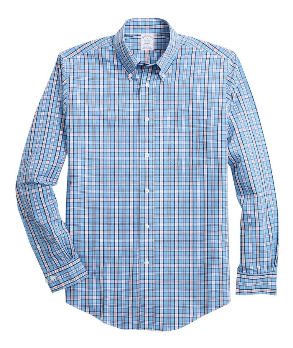 Camisa Brooks Brothers Hombre Non-iron Regent Fit Celeste-0