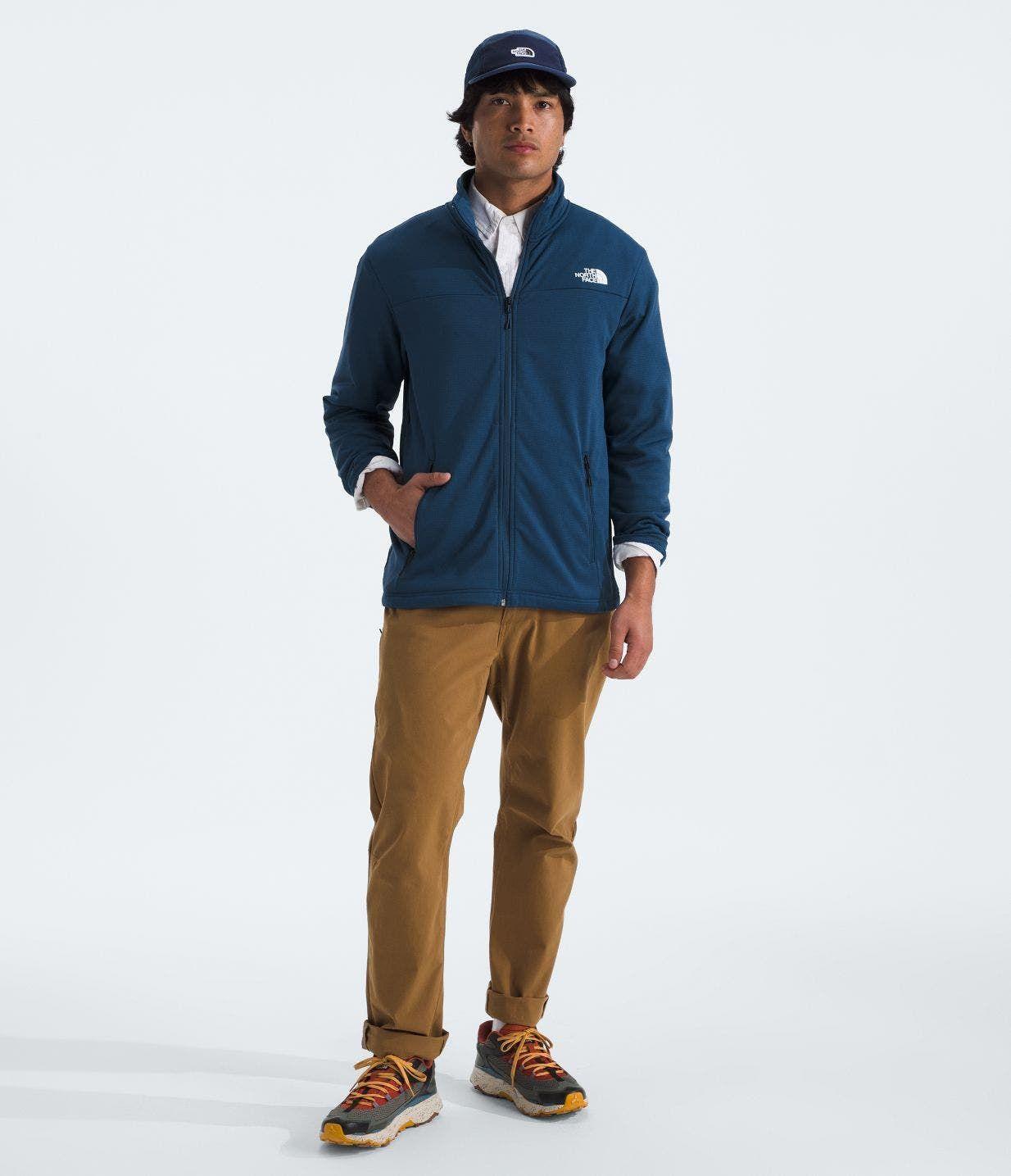 Polar Hombre The North Face Cedar Trail Grid Fleece Azul-2