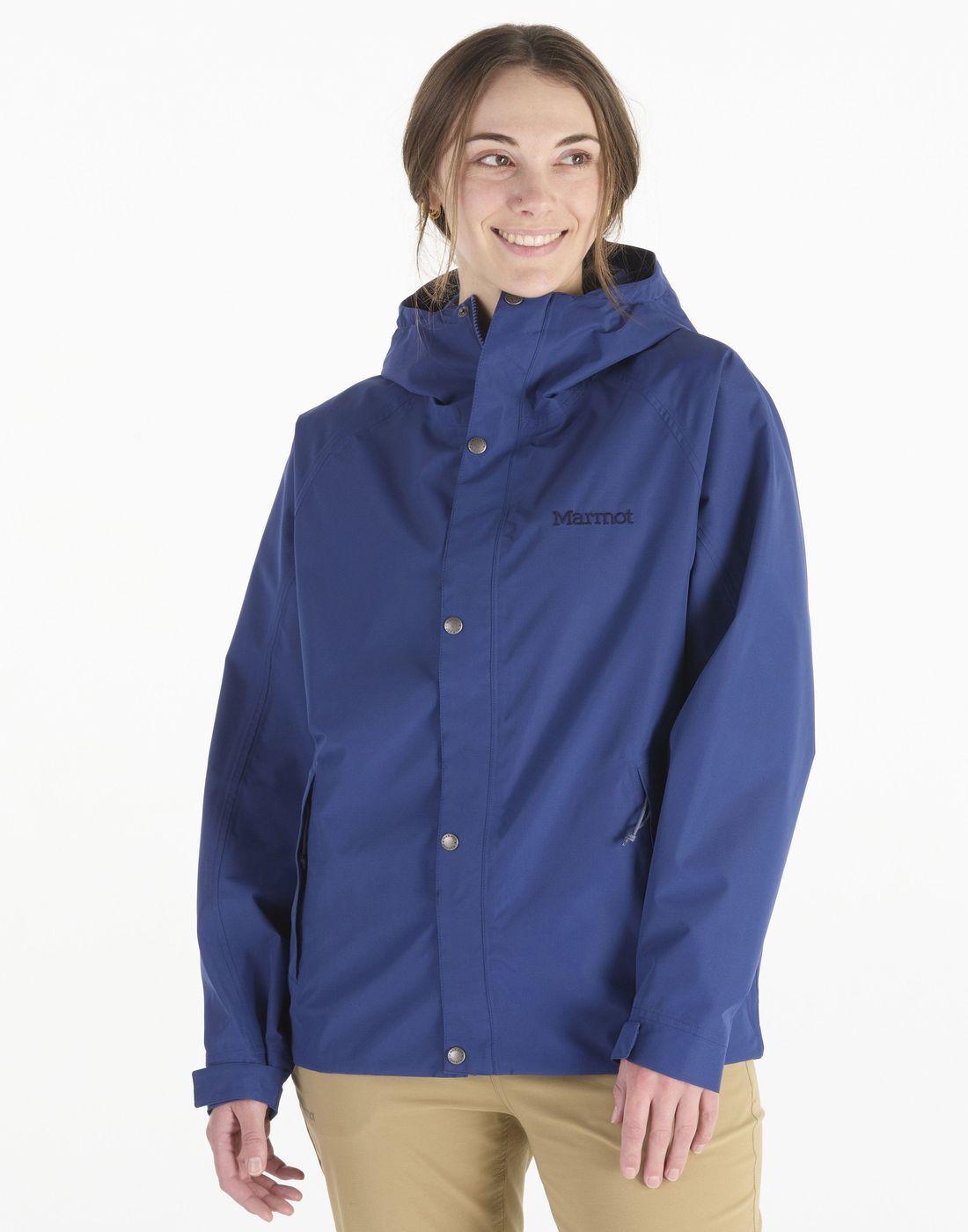 Chaqueta Marmot Mujer Impermeable Cascade Azul-2
