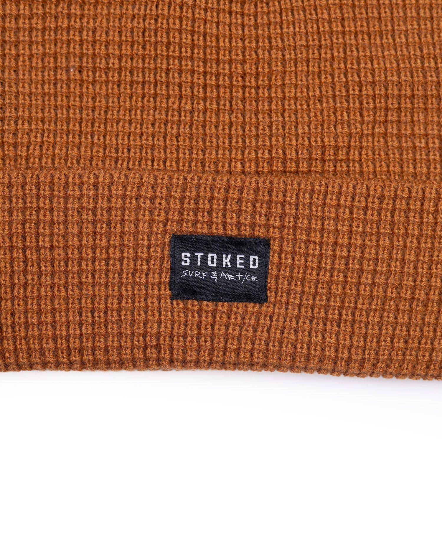 Gorro Beanie Stoked Unisex Rubb Café-2