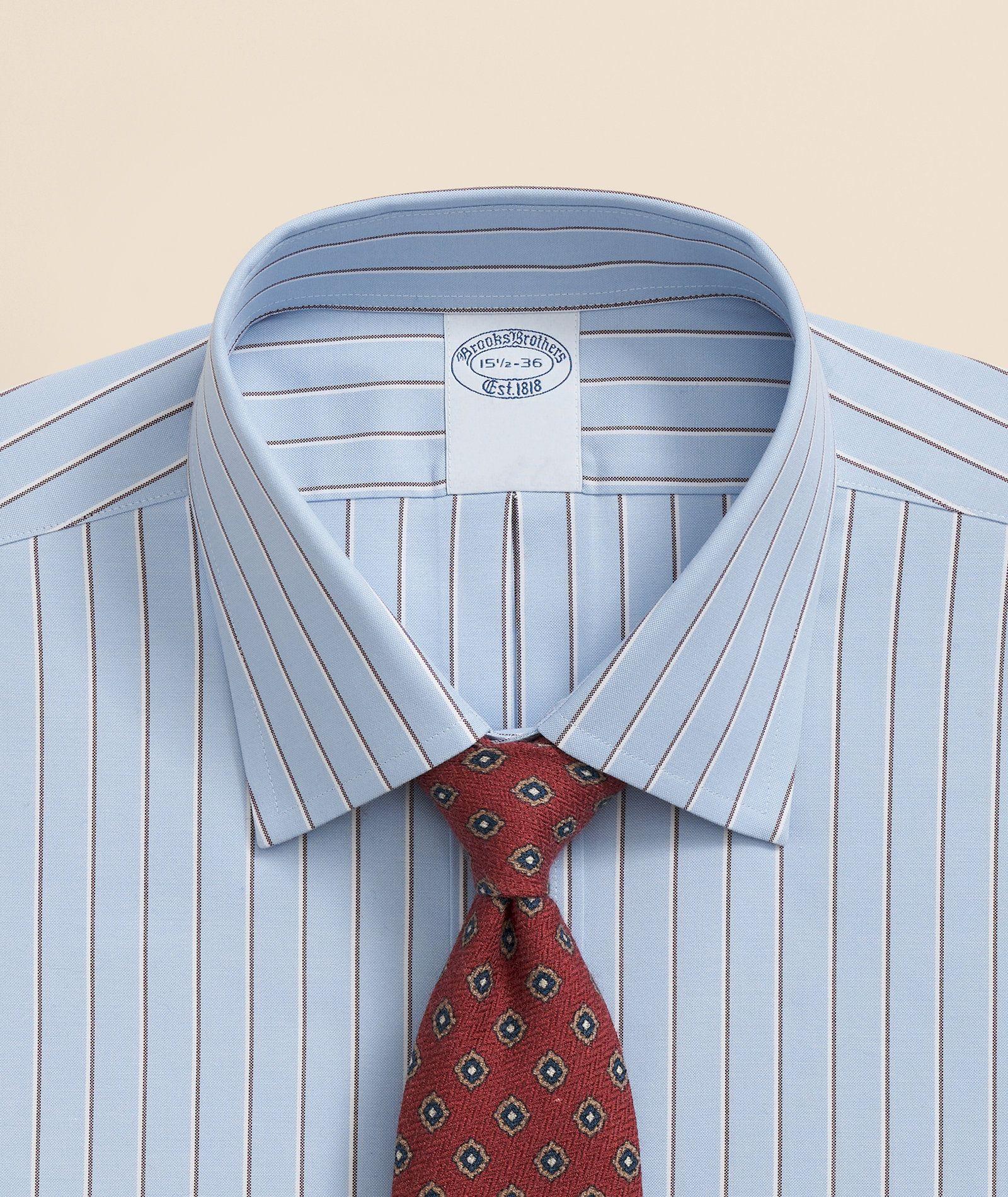 Camisa Brooks Brothers Hombre Ni Supima Ainsley Slim Celeste-1