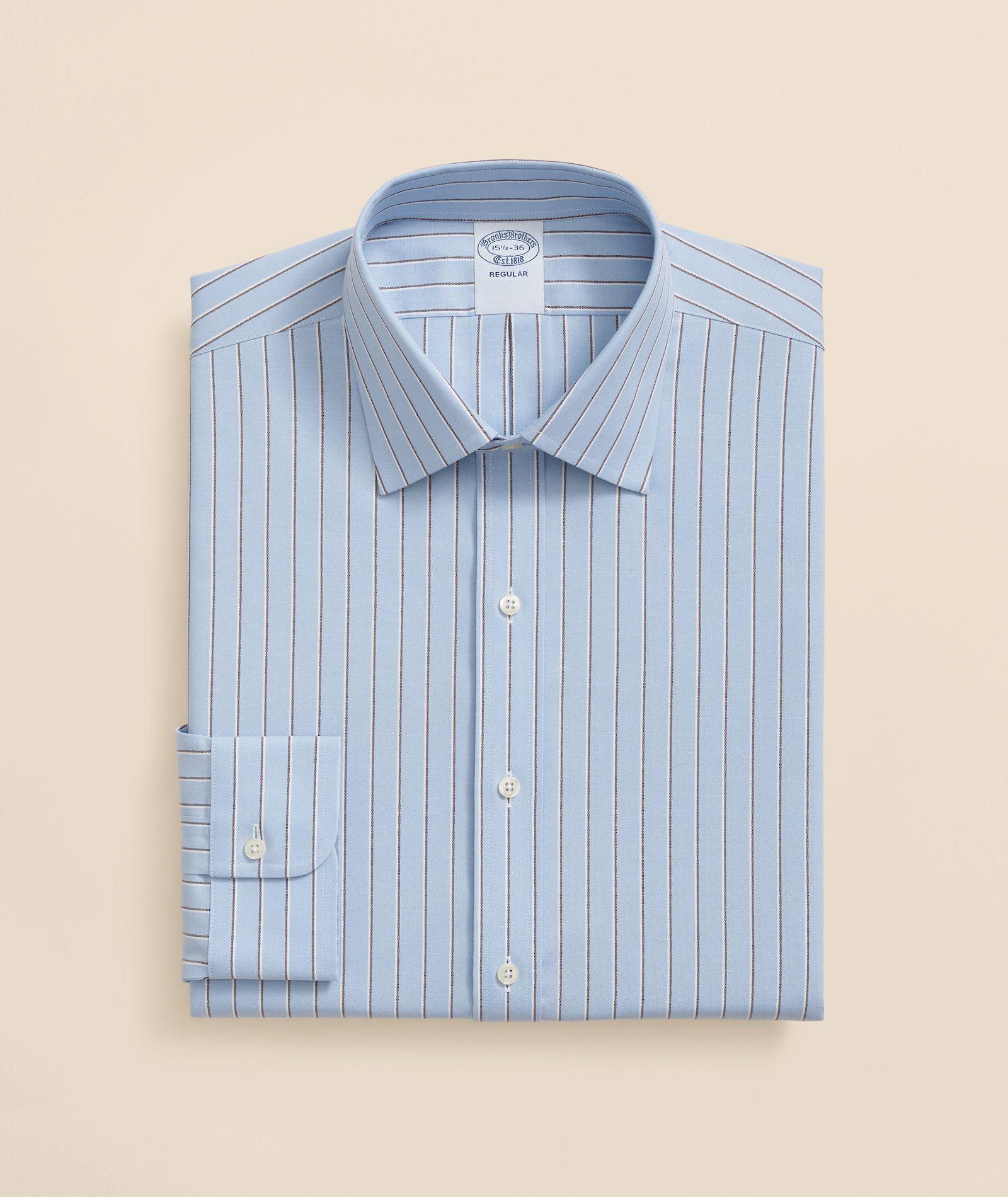 Camisa Brooks Brothers Hombre Ni Supima Ainsley Slim Celeste-2
