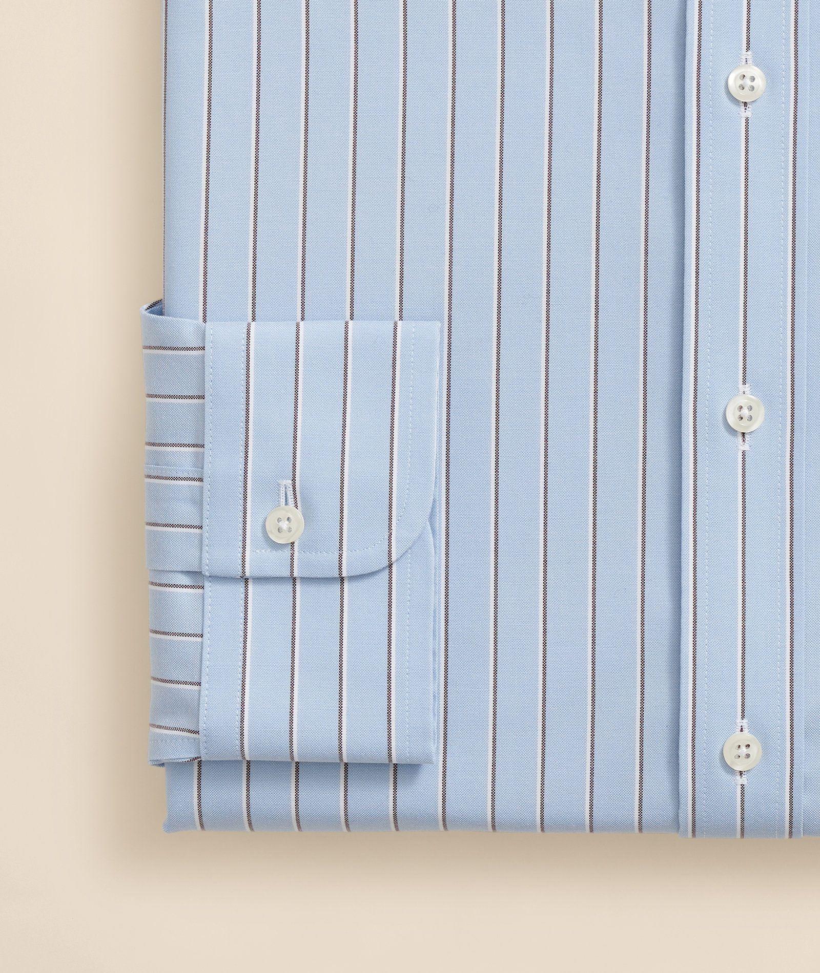 Camisa Brooks Brothers Hombre Ni Supima Ainsley Slim Celeste-3