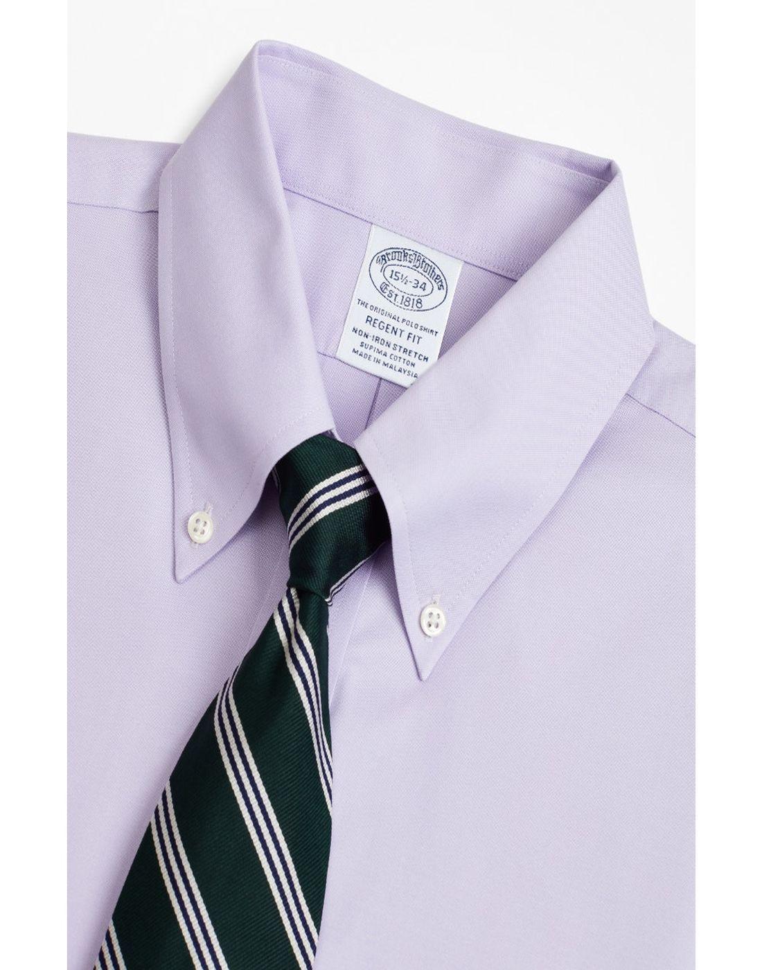 Camisa Brooks Brothers Hombre Ds Og Ni Sppt Pbd Rgnt Morado-1