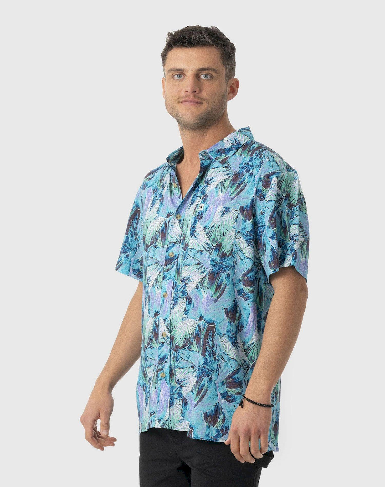 Camisa Stoked Hombre Hooks Celeste-1