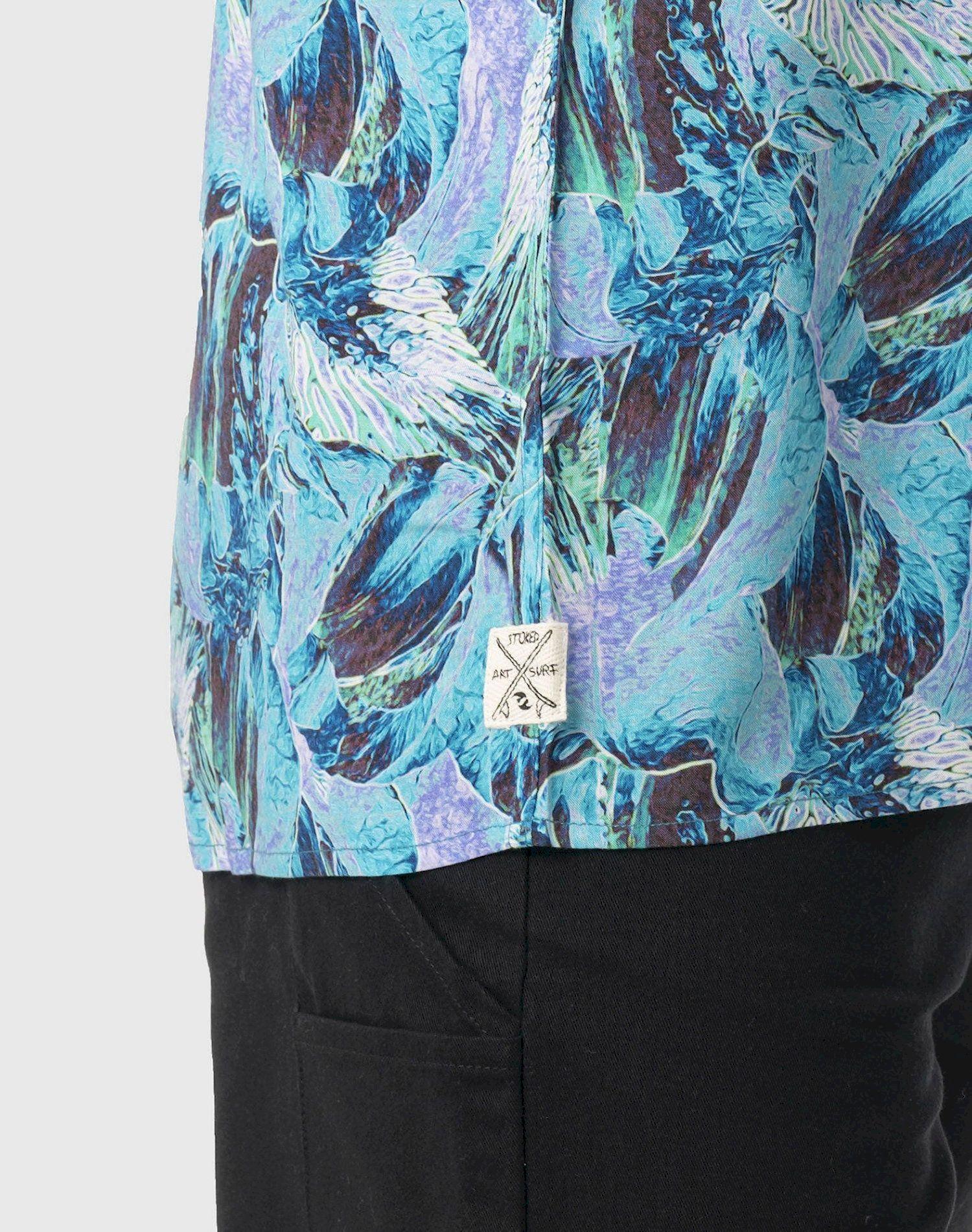 Camisa Stoked Hombre Hooks Celeste-4