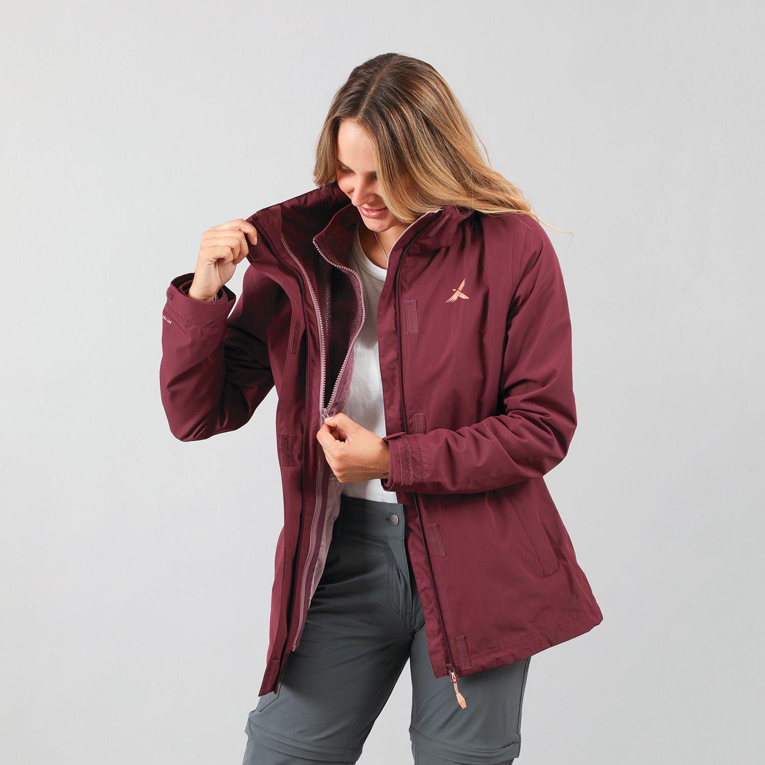 Chaqueta Andesgear Mujer 3 En 1 Cochamo Burdeo-2
