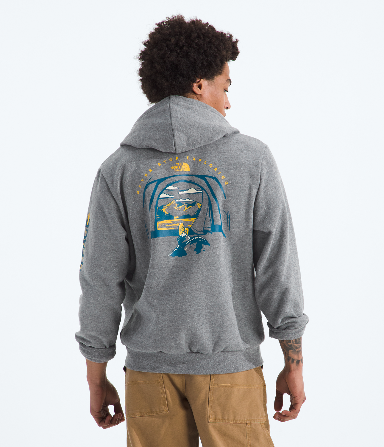 Poleron Evo Tent Hoodie- Graphic Hombre Gris-1