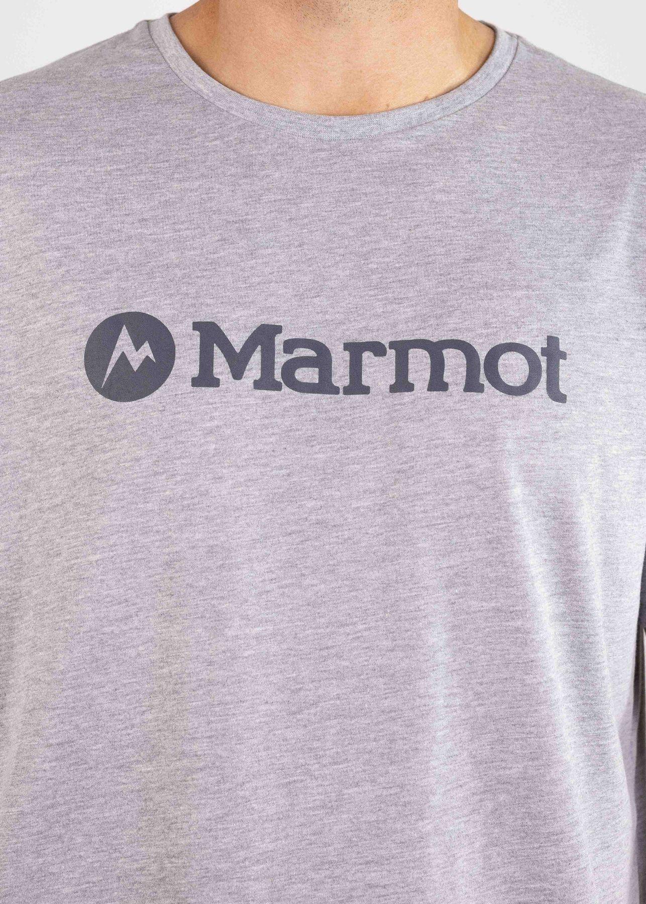 Polera Marmot Hombre Logo Tee Gris I26-4