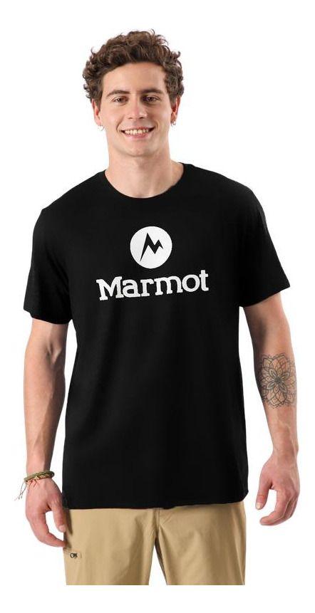 Polera Marmot Hombre Circle Logo Tee Negro-0