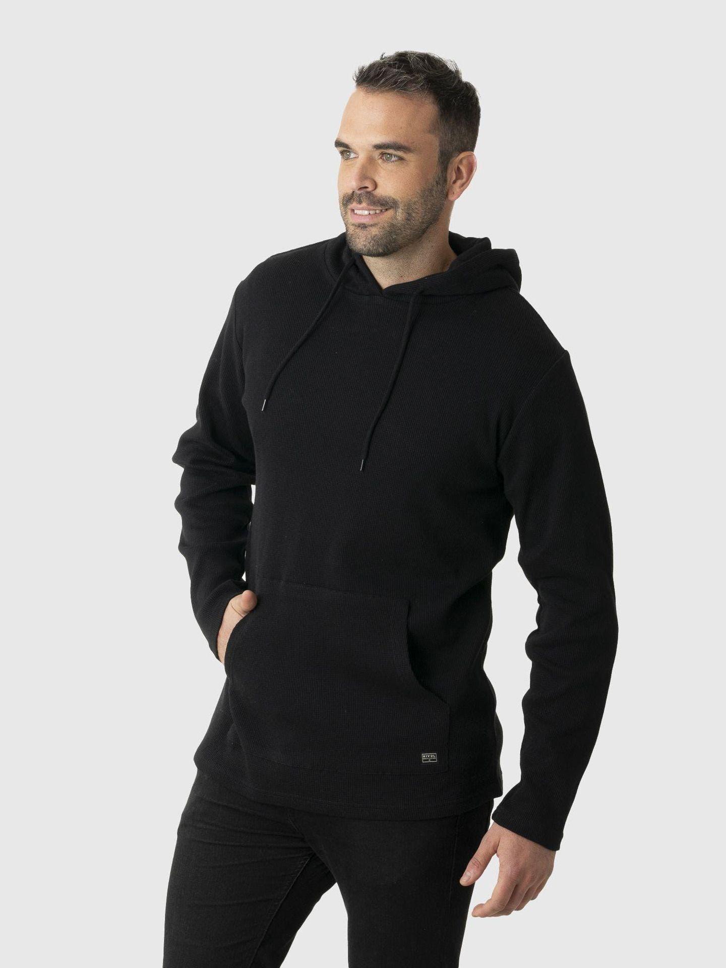 Polerón Kivül Hombre Duor Reciclado Negro-1