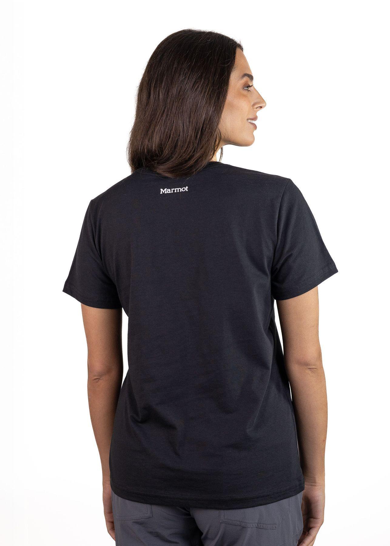 Polera Marmot Mujer Circle Logo Tee Negro-4