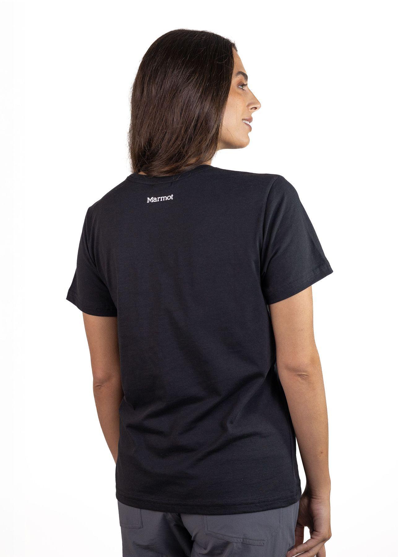 Polera Marmot Mujer Circle Logo Tee Negro-5