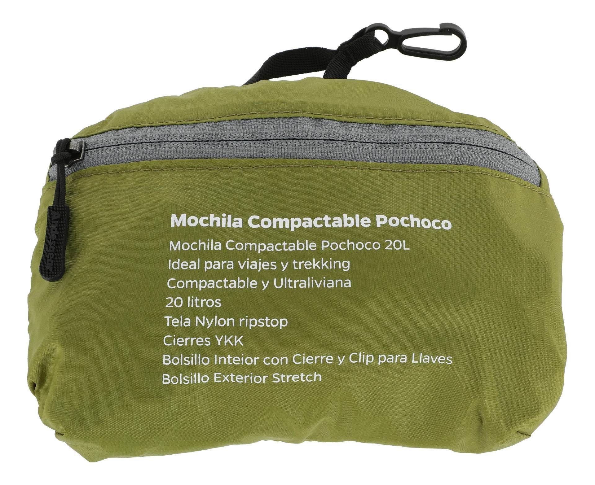 Mochila Andesgear Unisex Compactable Pochoco 20 Verde-1