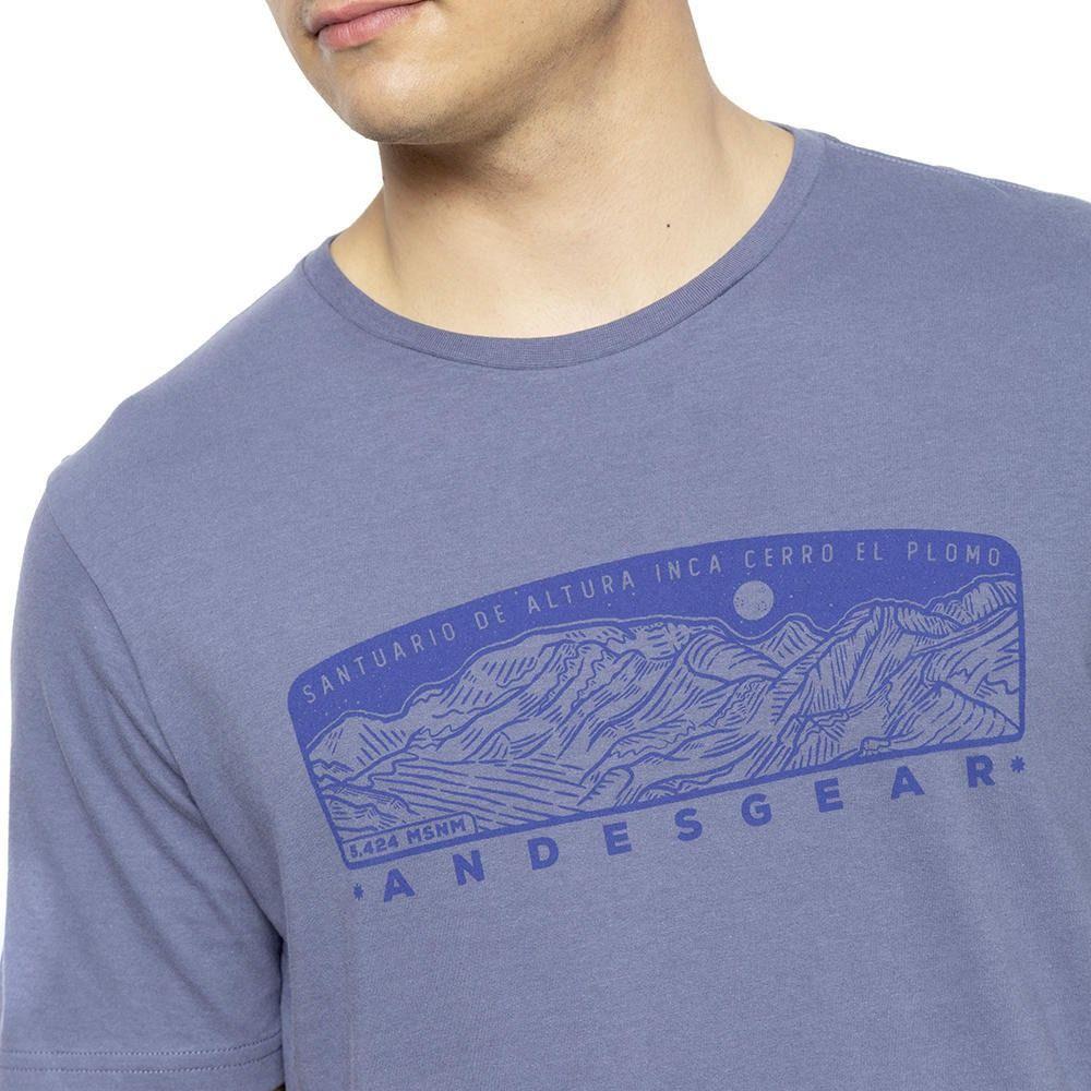 Polera Andesgear Hombre Cerro El Plomo Azul-2