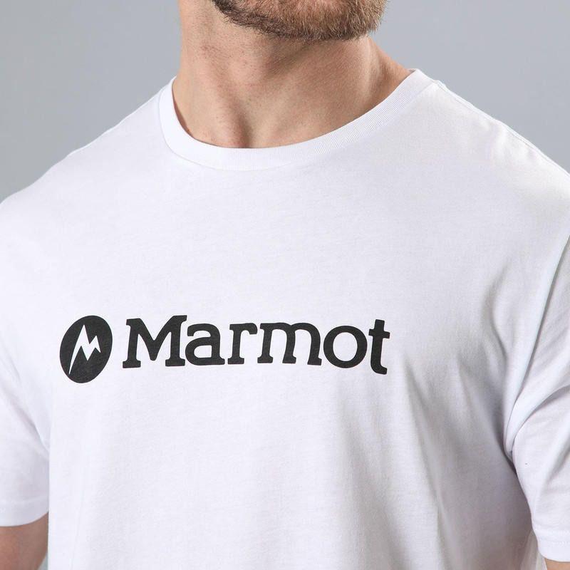 Polera Marmot Hombre Logo Y Blanco-4