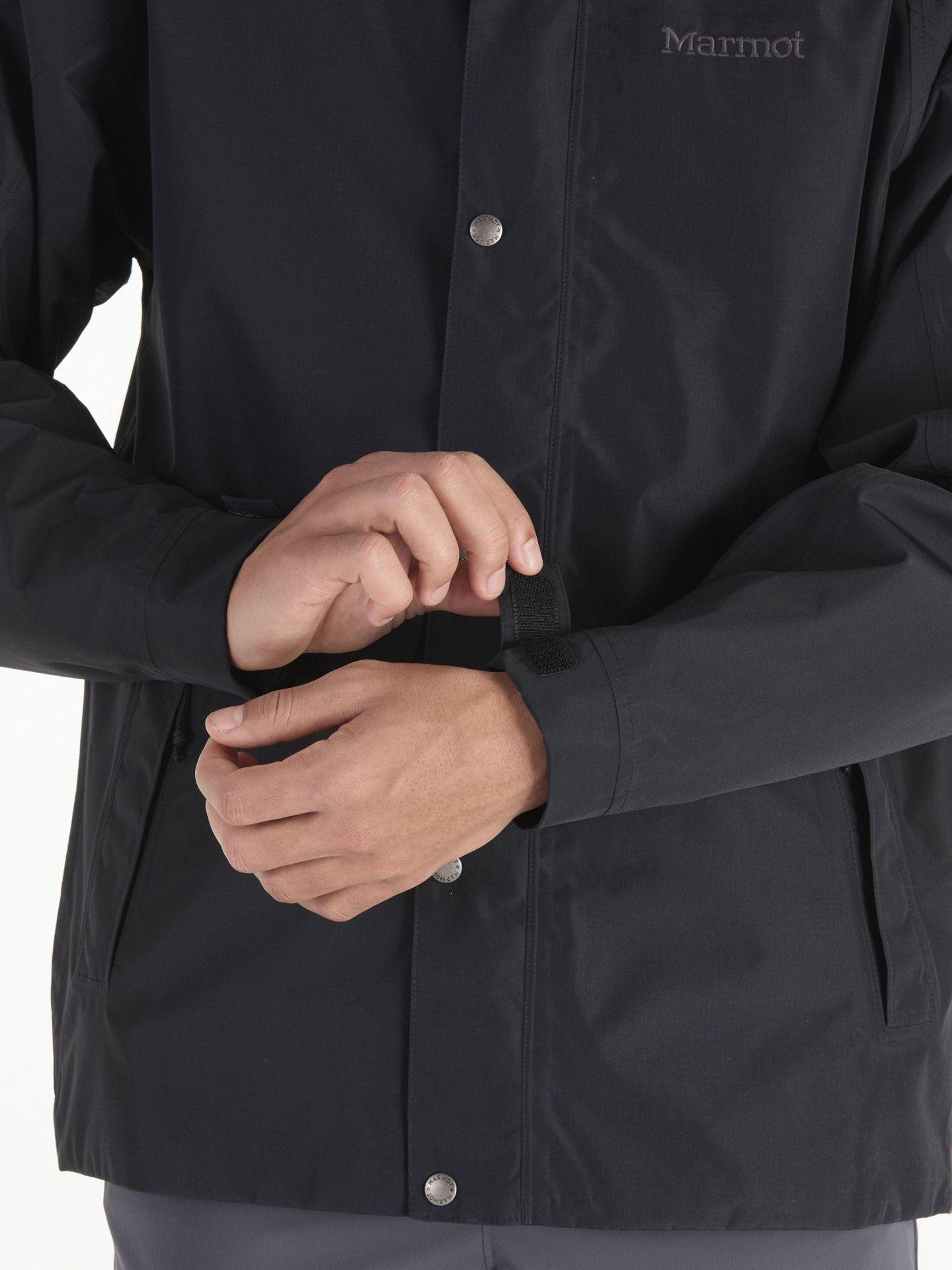 Chaqueta Marmot Hombre Impermeable Cascade Negro-4