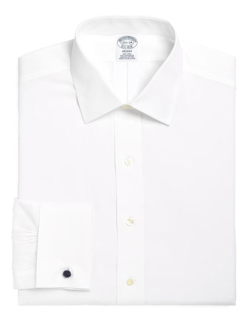 Camisa Brooks Brothers Hombre Regent Fit Spread Blanco-1