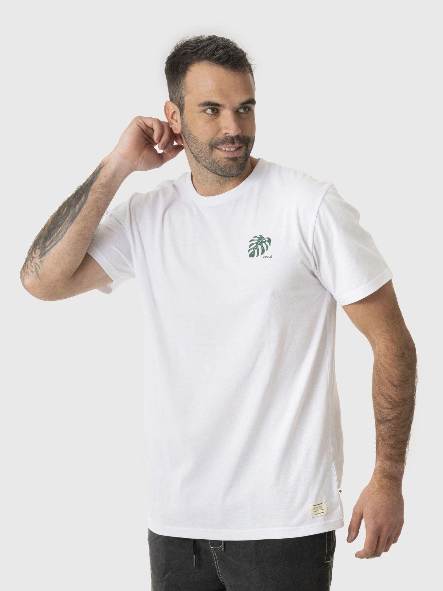 Polera Kivül Hombre Plantas Reciclada Blanco-1