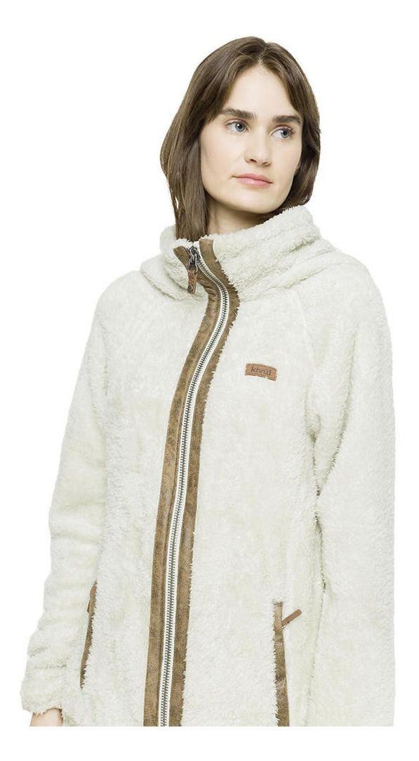 Polar Kivül Mujer Elek Hoodie Shaggy Blanco-2