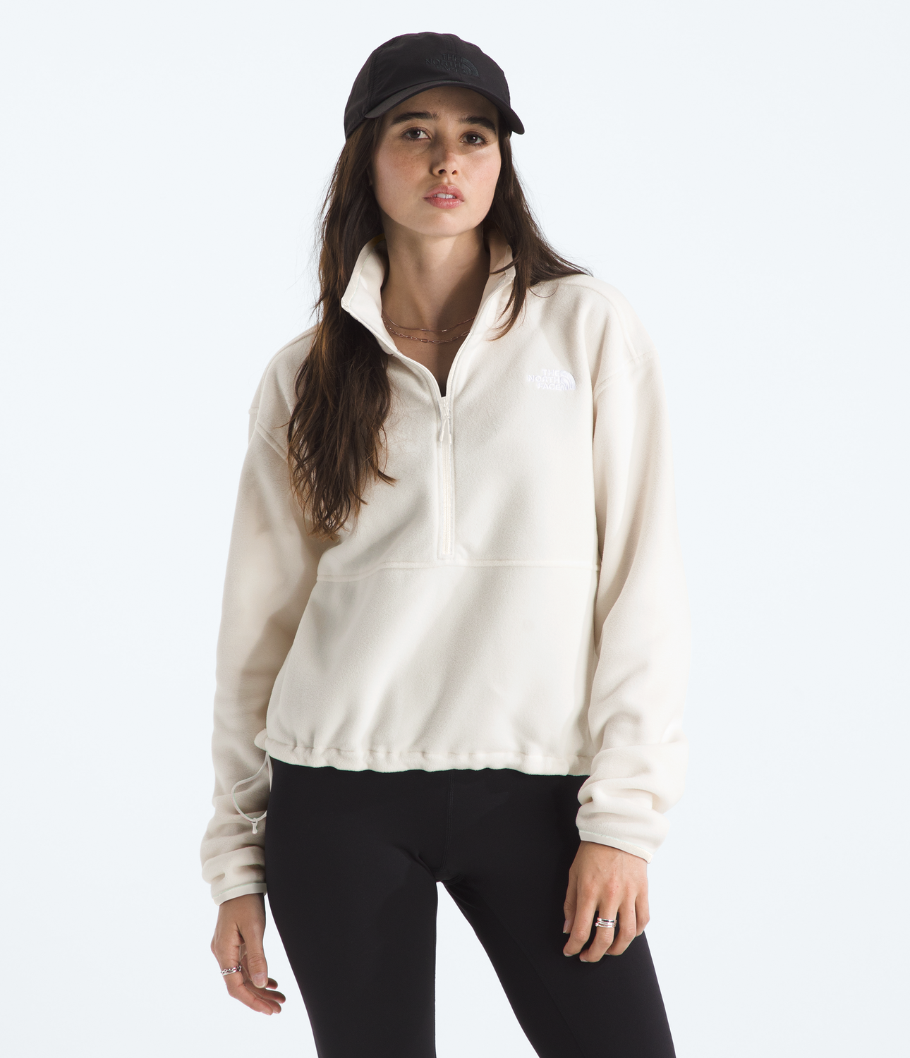 Polar Glacier Fleece 1/2 Zip Short Jacket Mujer Blanco Invierno-1