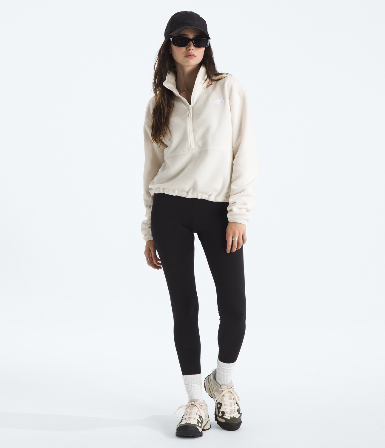 Polar Glacier Fleece 1/2 Zip Short Jacket Mujer Blanco Invierno-5