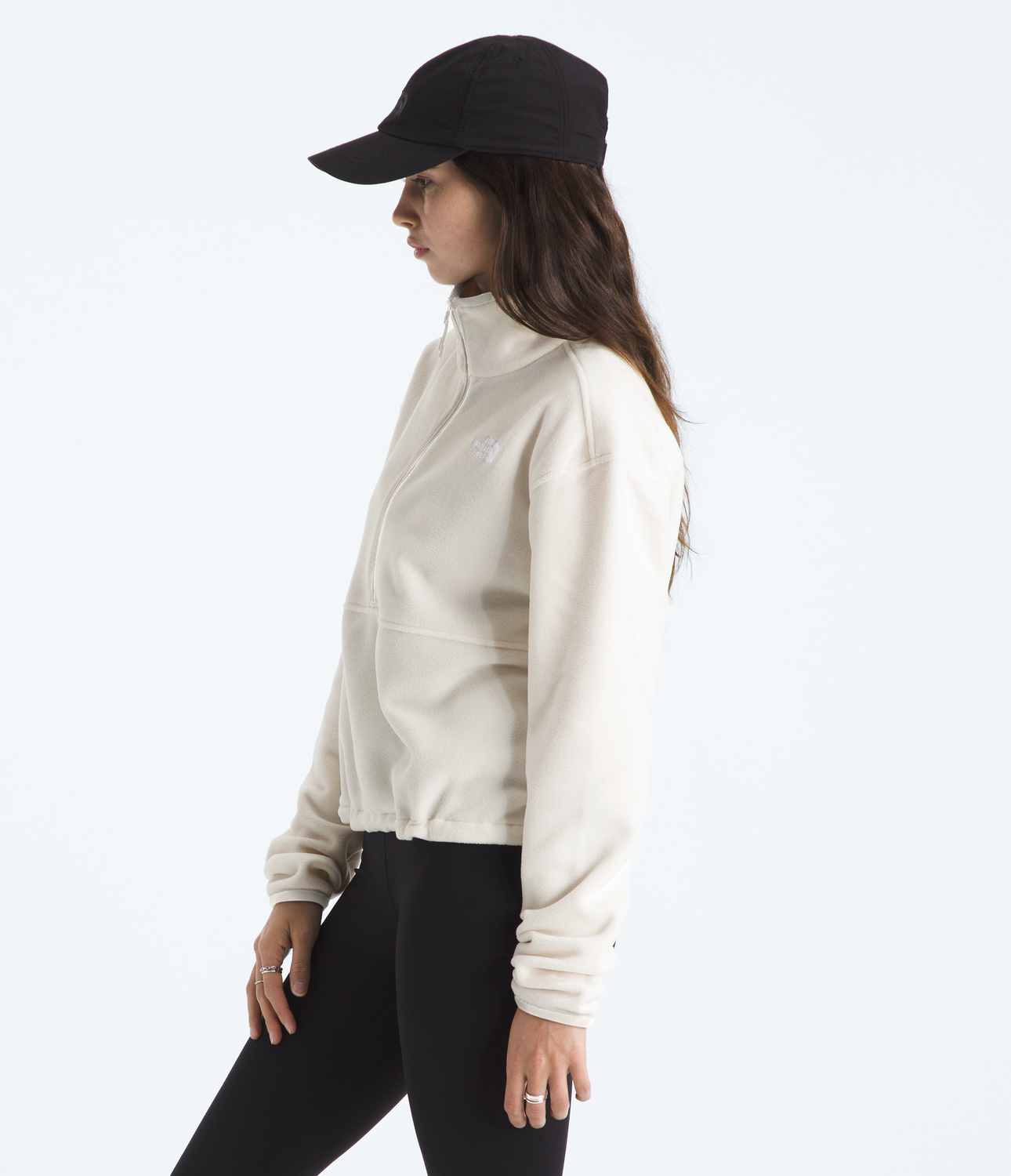 Polar Glacier Fleece 1/2 Zip Short Jacket Mujer Blanco Invierno-7