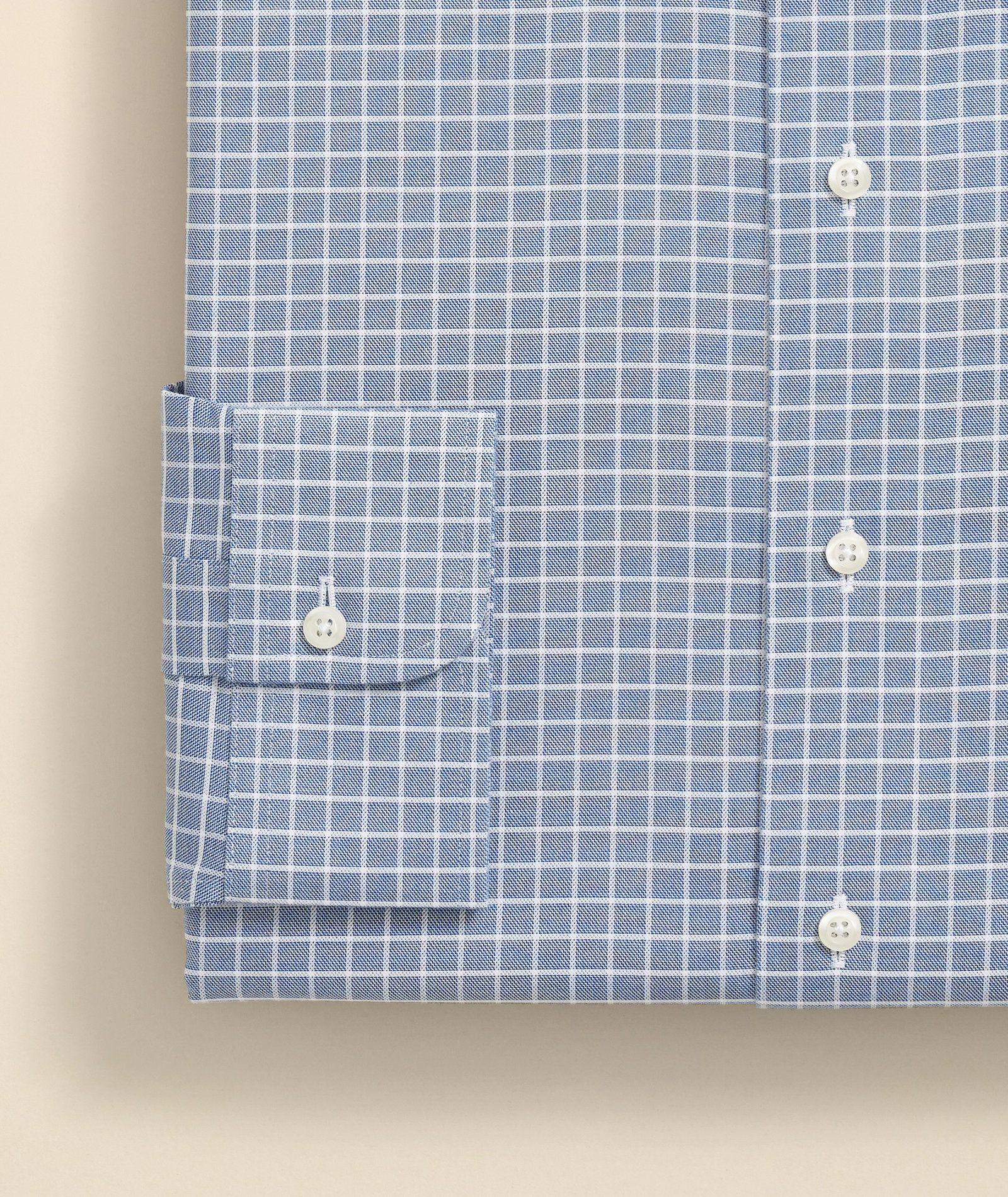 Camisa Brooks Brothers Hombre Ni Supima Dobby Graph Slim Azul-3