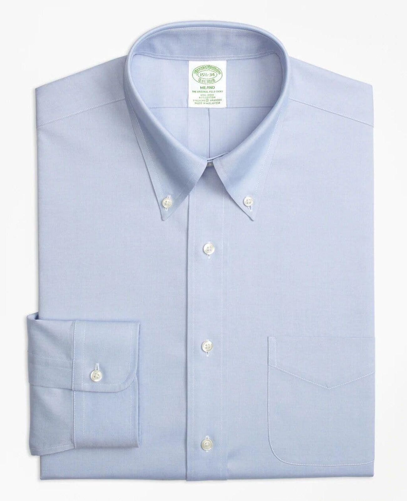 Camisa Stretch Slim-Fit Non-Iron Pinpoint Celeste-3