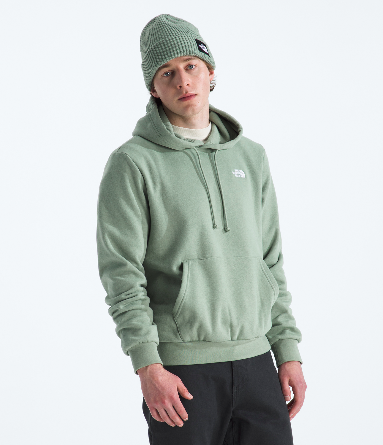 Poleron Evo Emb Hoodie Hombre Verde Claro-0