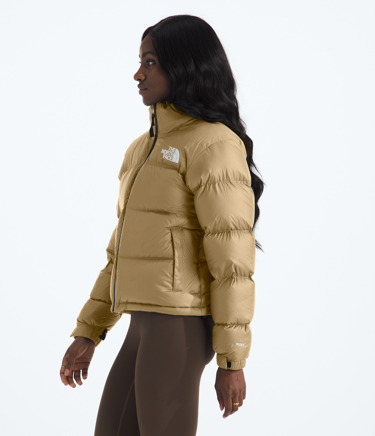 Chaqueta De Pluma 1996 Retro Nuptse Mujer Café Claro-4