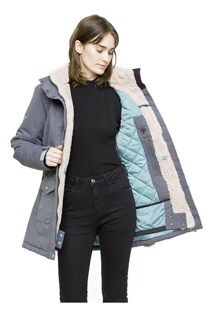 Chaqueta Kivül Mujer Keles Snow Sherpa Gris-2