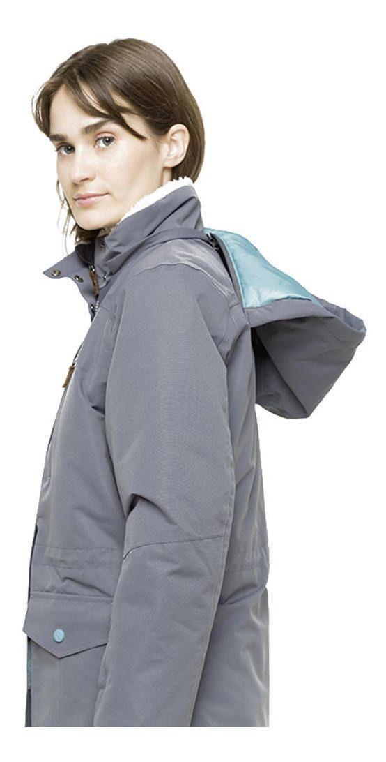 Chaqueta Kivül Mujer Keles Snow Sherpa Gris-3