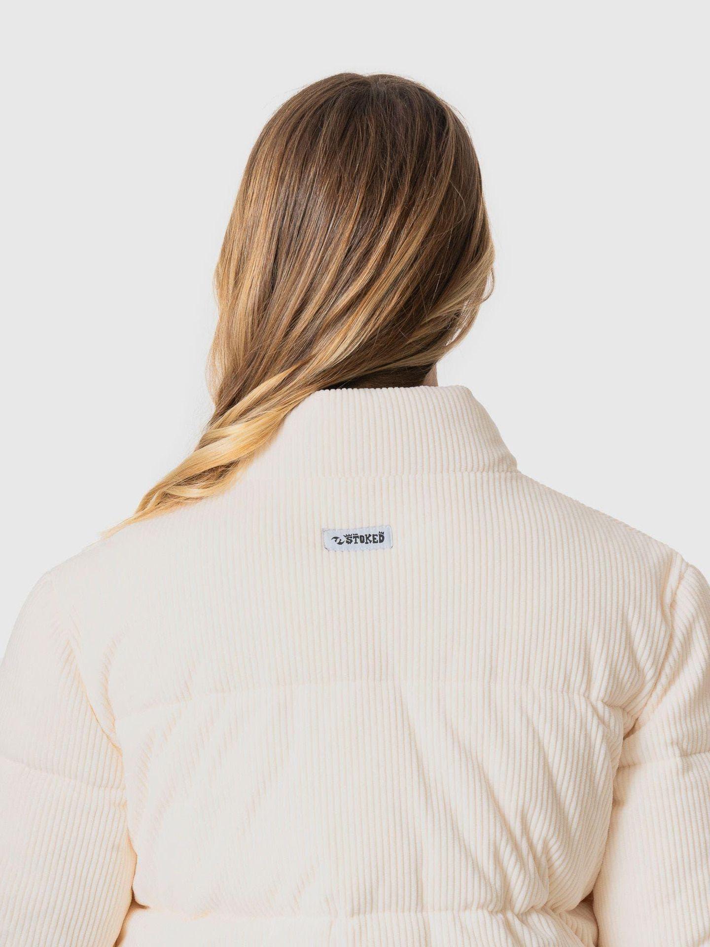 Chaqueta Stoked Mujer Flip Cotele Blanco-4