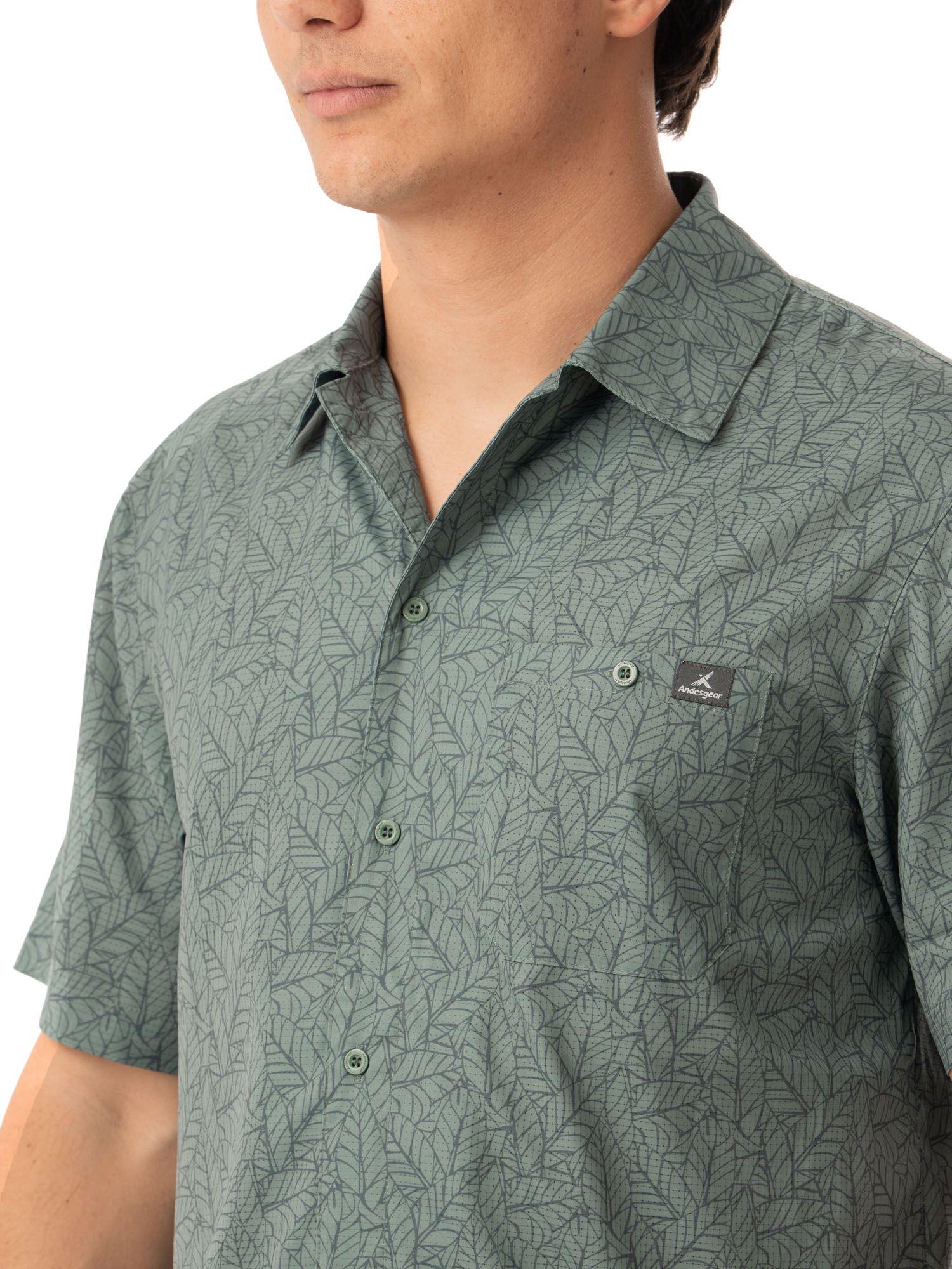 Camisa Andesgear Hombre Colico Ss Verde-4