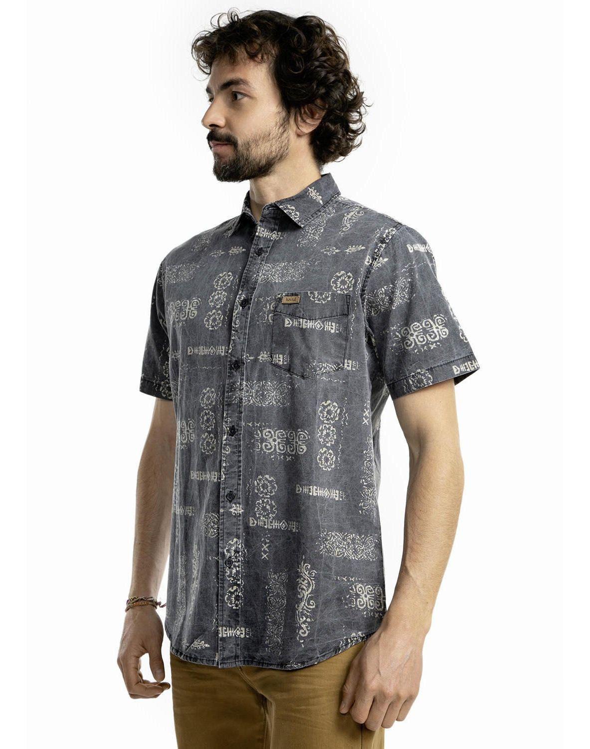 Camisa Kivül Hombre Zela Lavada Gris-1