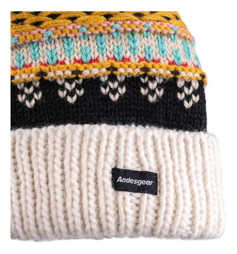 Gorro Andesgear Unisex Pompon Knited Blanco-2