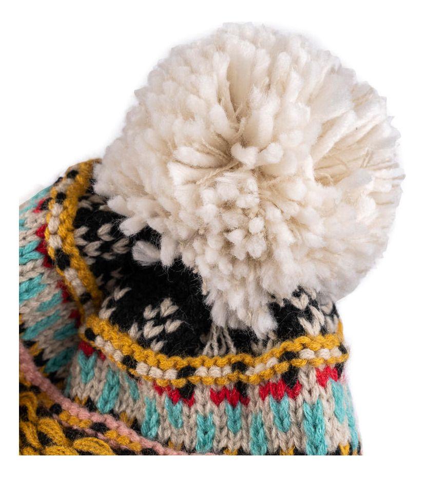 Gorro Andesgear Unisex Pompon Knited Blanco-3