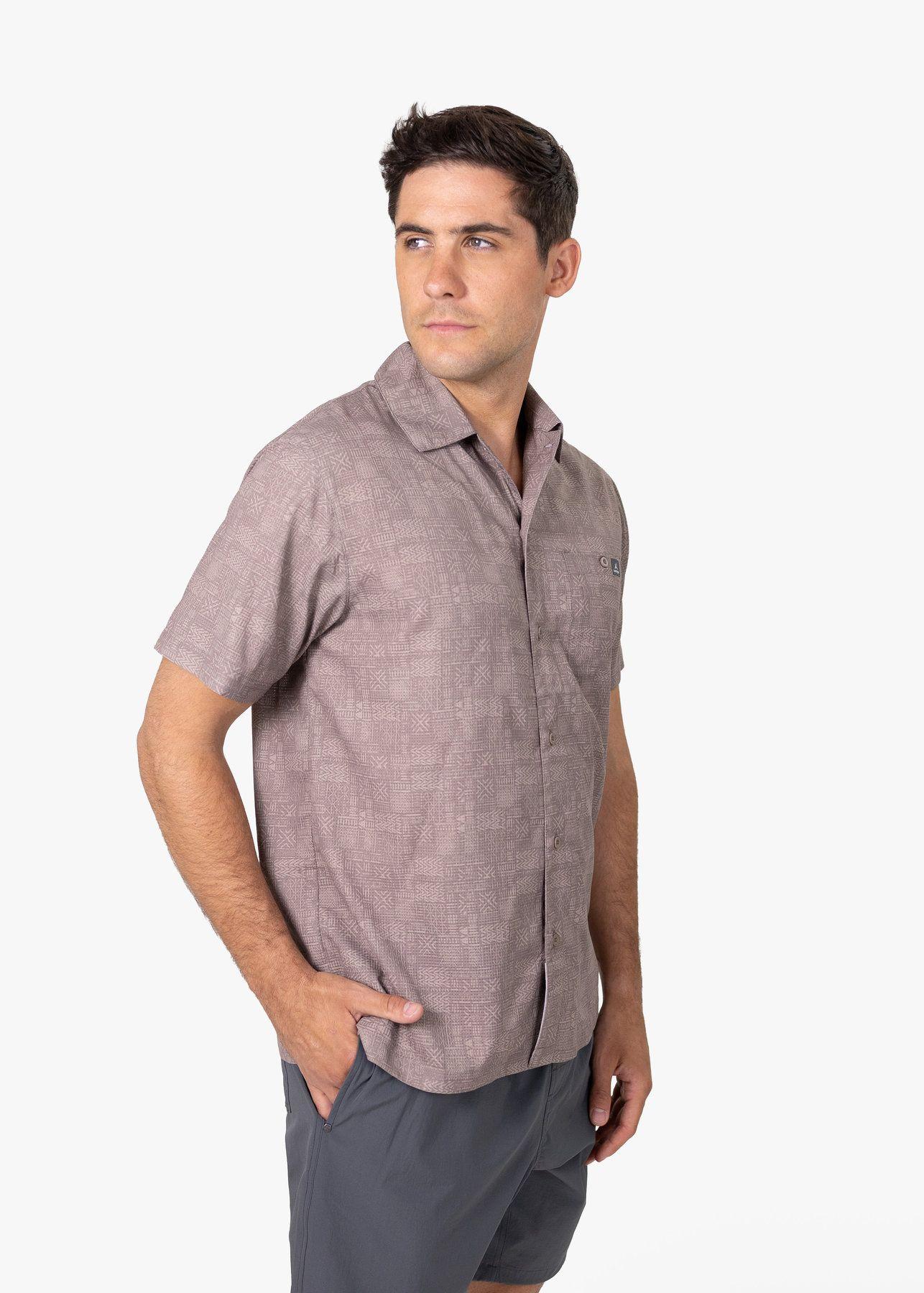 Camisa Andesgear Hombre Colico Ss Marrón V26-2