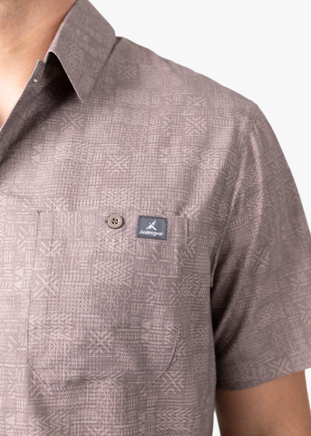 Camisa Andesgear Hombre Colico Ss Marrón V26-5