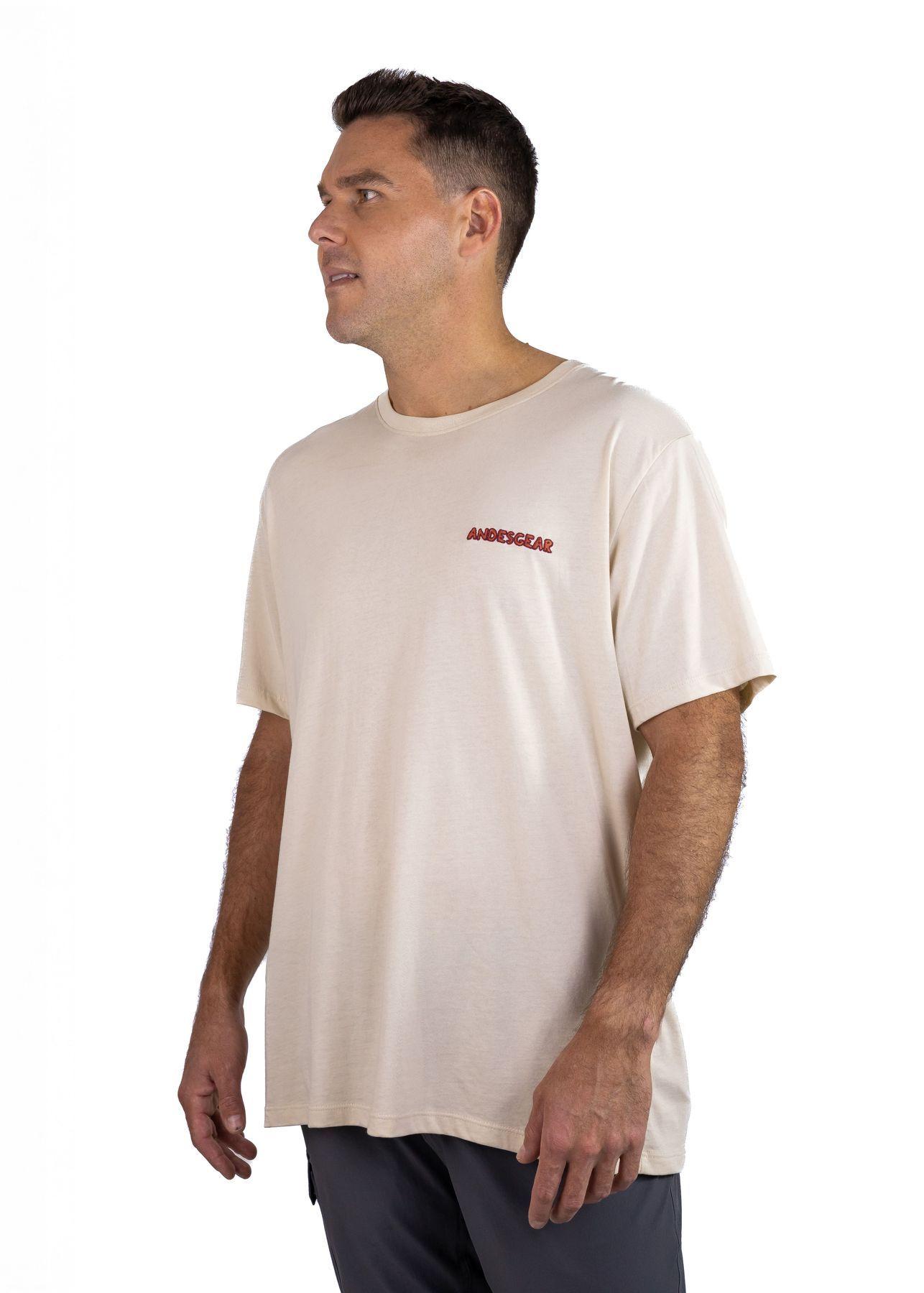 Polera Andesgear Hombre Logo Beige V25-1