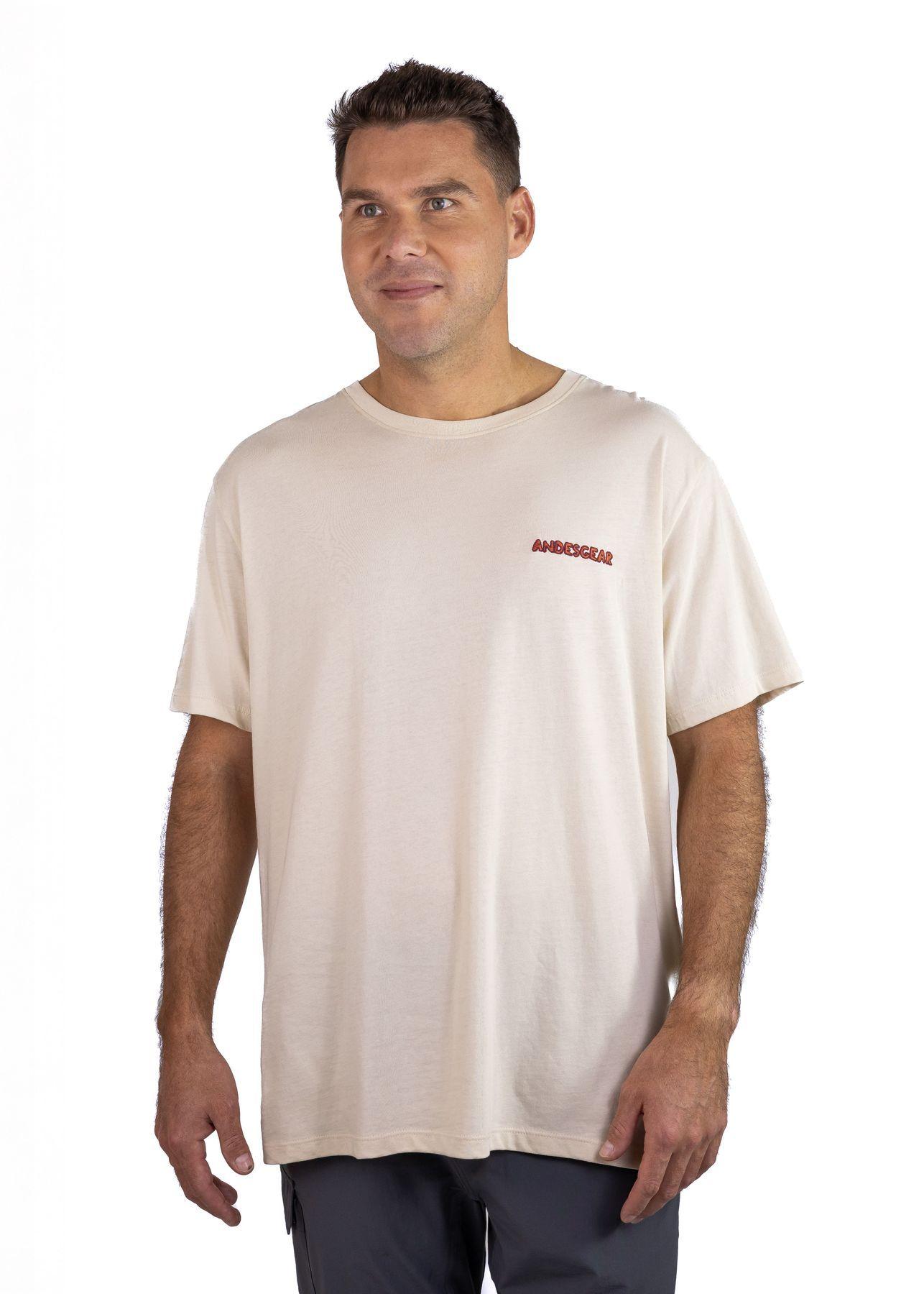 Polera Andesgear Hombre Logo Beige V25-3