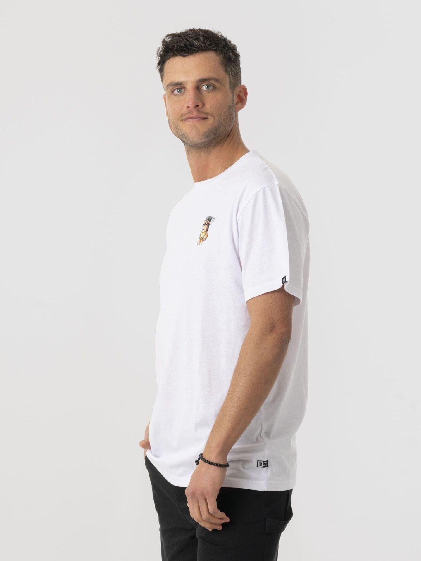 Polera Stoked Hombre Retro Solrac Reciclada Blanco-1