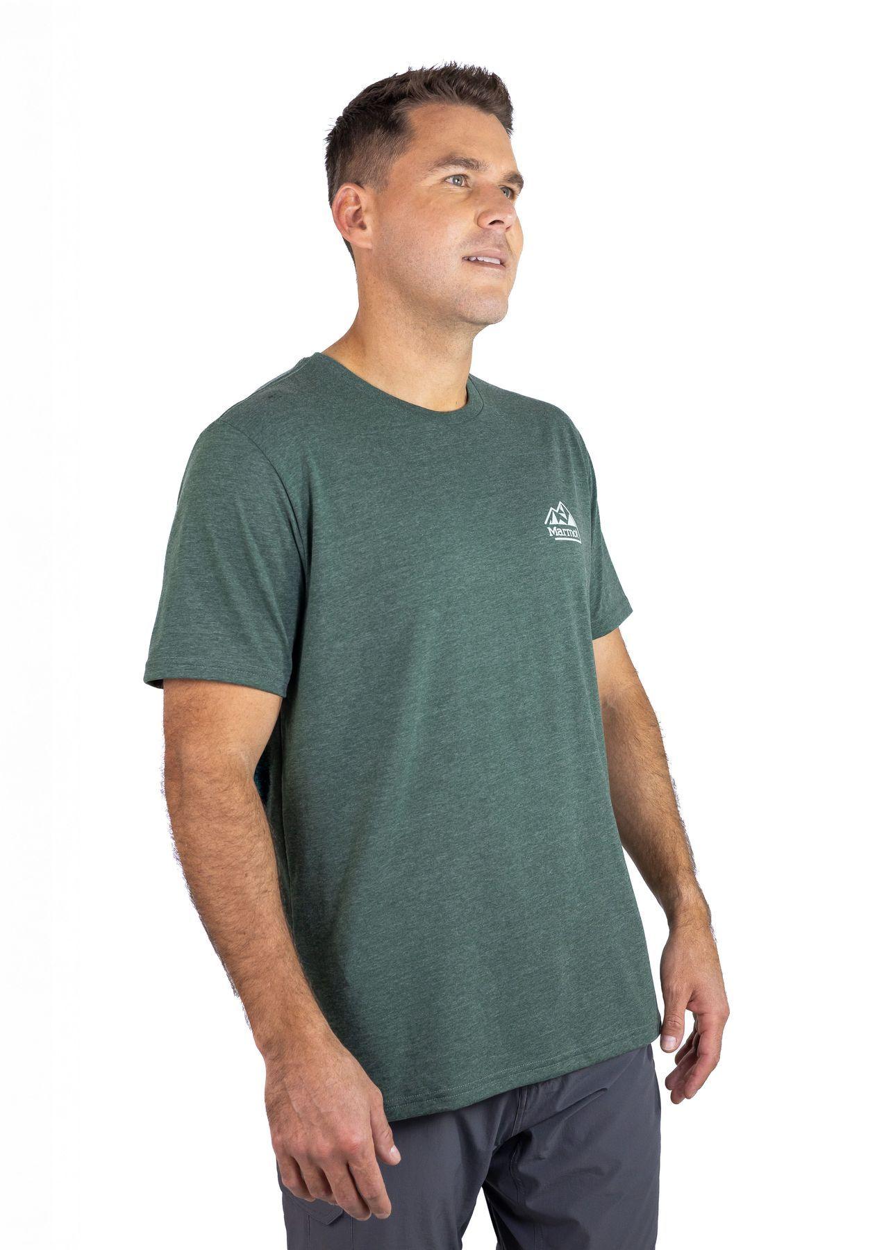 Polera Marmot Hombre Retro Logo Tee Verde-4