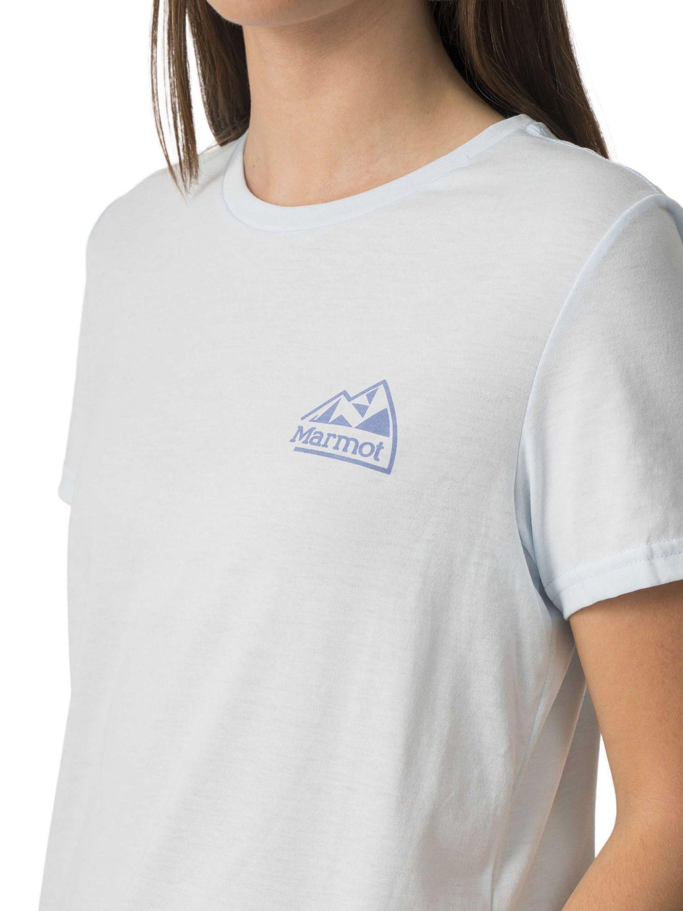 Polera Marmot Mujer Retro Logo Tee Blanco-3