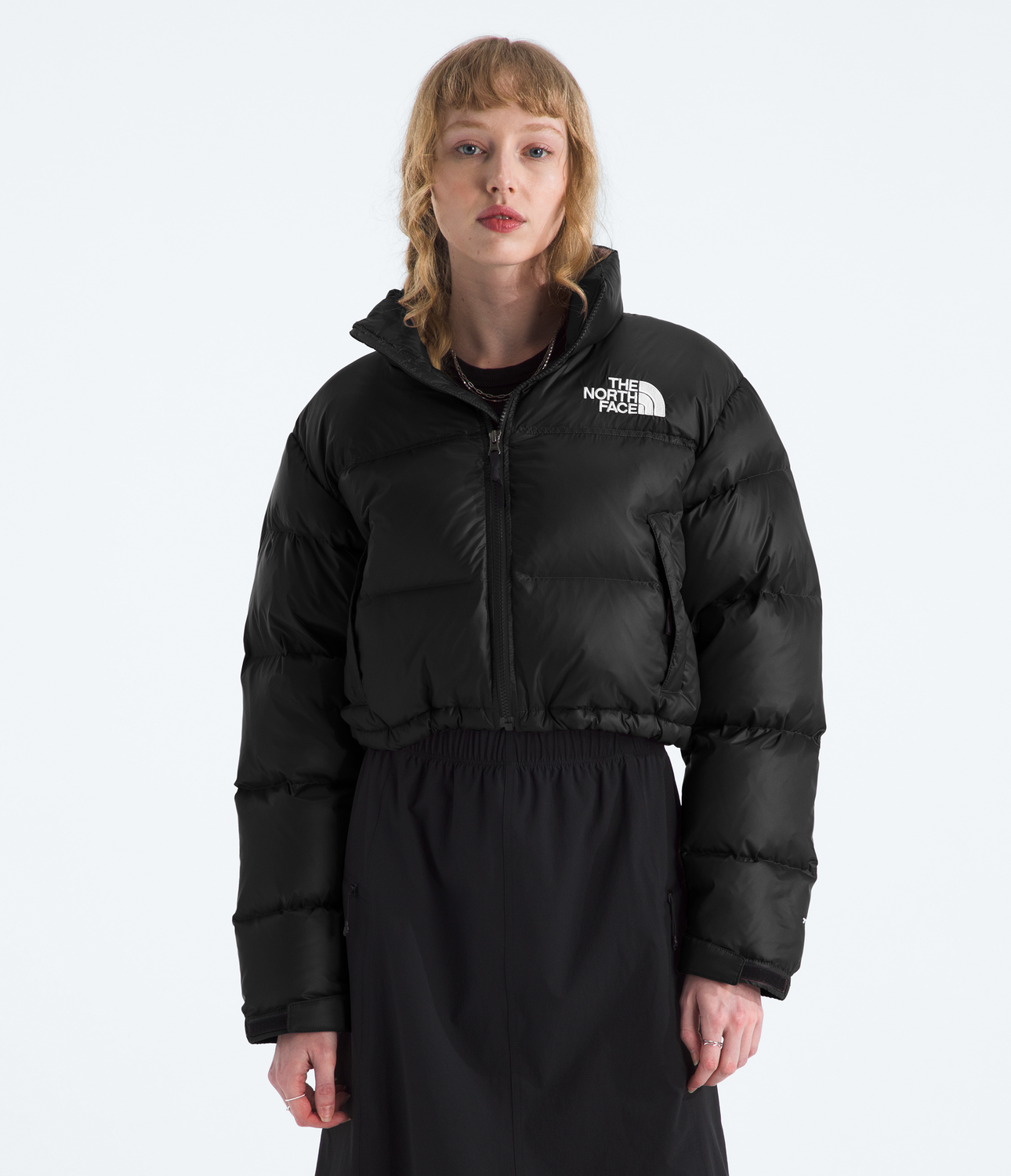 Chaqueta De Pluma 1996 Retro Nuptse Short Mujer Negro-0